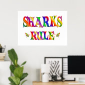 SHARKS-REGEL POSTER (Heimbüro)