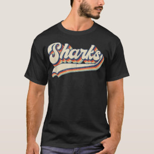 Sharks Sports Name Vintage Retro Geschenk Männer F T-Shirt