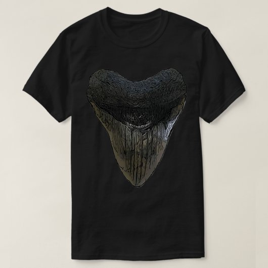 Sharks Tooth Megalodon Fossil T-Shirt (Design vorne)