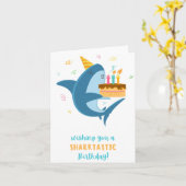 Sharktastic Puns Geburtstagskarte Karte (Gelbe Blume)