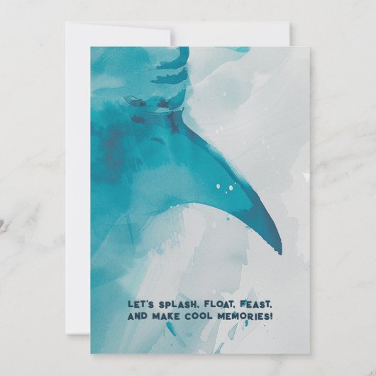 Sharktastic Summer BEACH Party Einladung (Rückseite)