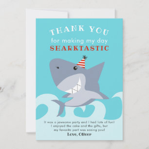 Sharktastische Hai-Fisch-Geburtstagsfeier Dankeskarte