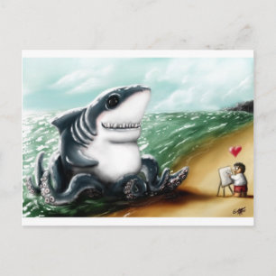 Sharktopus-Liebe Postkarte