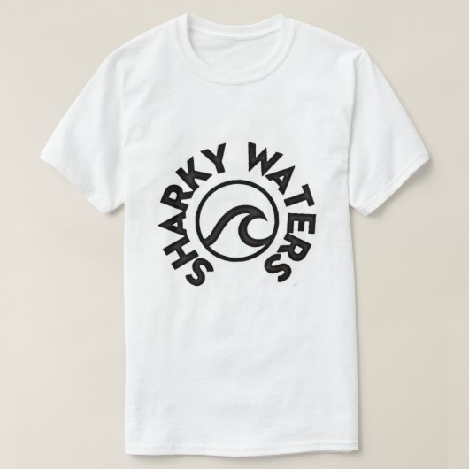 Sharky wässert ursprüngliches Logo-T-Shirt T-Shirt (Design vorne)