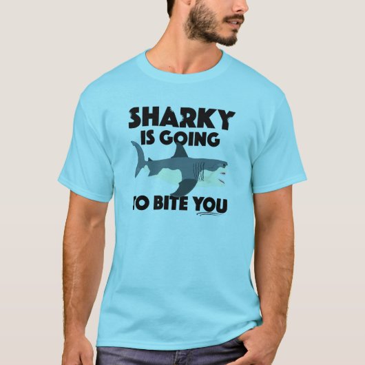 Sharky wird euch beim Design beißen - Männergrunds T-Shirt (Vorderseite)