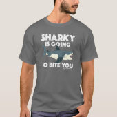 Sharky wird Ihnen Design beibringen - Basic Dunkel T-Shirt (Vorderseite)
