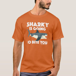 Sharky wird Ihnen Design beibringen - Basic Dunkel T-Shirt