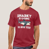 Sharky wird Ihnen Design beibringen - Basic Dunkel T-Shirt (Vorderseite)