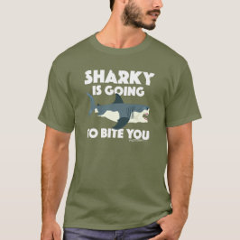 Sharky wird Ihnen Design beibringen - Basic Dunkel T-Shirt