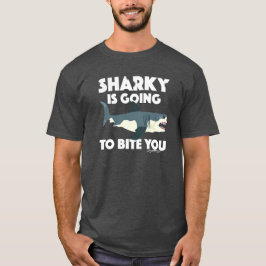 Sharky wird Ihnen Design beibringen - Basic Dunkel T-Shirt