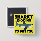 Sharky wird Ihnen Design beibringen - Knopf Button (Vorne & Hinten)