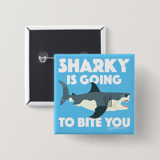 Sharky wird Ihnen Design beibringen - Knopf Button (Vorne & Hinten)