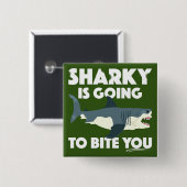 Sharky wird Ihnen Design beibringen - Knopf Button (Vorne & Hinten)
