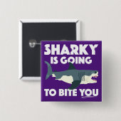 Sharky wird Ihnen Design beibringen - Knopf Button (Vorne & Hinten)