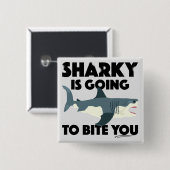 Sharky wird Ihnen Design beibringen - Knopf Button (Vorne & Hinten)