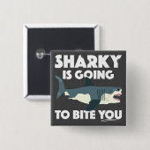 Sharky wird Ihnen Design beibringen - Knopf Button (Vorne & Hinten)