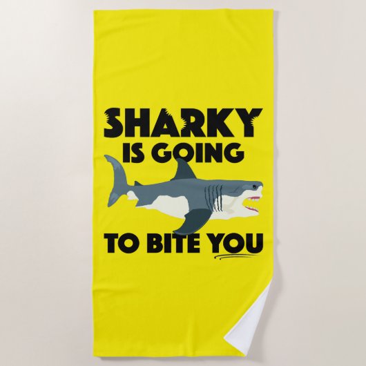 Sharky wird Ihnen Design beibringen - Strandtuch (Vorderseite)