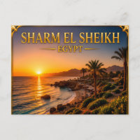 Sharm El Sheikh Ägypten Goldener Sonnenuntergang R