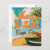 Sharm El Sheikh - Reiseplakat für Ägypten Postkarte (Vorne/Hinten)