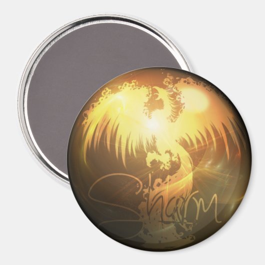 Sharm Phoenix Round Magnet (Vorderseite/Rückseite)