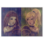 Sharm u. Gigi Glasschneiden-Brett Schneidebrett (Vorderseite)