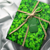 Sharmrock Clover Foto Irish Party Pflanze Greenery Geschenkpapier