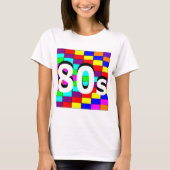 Sharnias ` 80er färbte Hintergrund-' T - Shirt (Vorderseite)