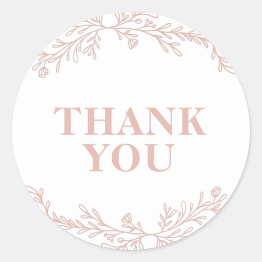 Sharon Classic Modern Elegante Floral Label Sticke Runder Aufkleber (Vorderseite)