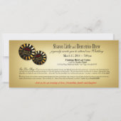 Sharon & Demetrius LINEN Las Vegas Deluxe Red Einladung (Rückseite)