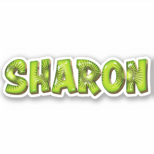 Sharon Name Kiwi Design Aufkleber Sticker (Vorderseite)