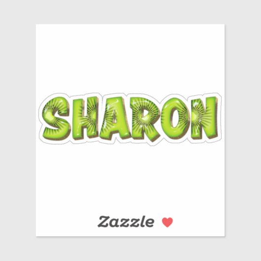 Sharon Name Kiwi Design Aufkleber Sticker (Blatt)