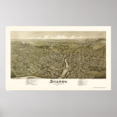 Sharon, PA Panoramic Map - 1901 Poster (Vorne)