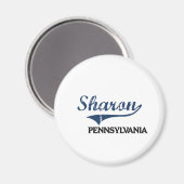 Sharon Pennsylvania City Classic Magnet (Vorderseite/Rückseite)