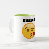 Sharon-Personalisierte emoji Tasse (Vorderseite Links)