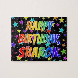 "SHARON" Vorname, Spaß "GLÜCKLICHER BIRTHTAG" Puzzle