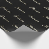Sharon white gold Handwriting Geschenkpapier (Ecke)