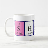 Sharona Namen-Tasse periodischer Tabelle Kaffeetasse (Links)