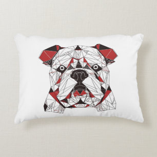 Sharp and fearless: the geometric bulldog dekokissen