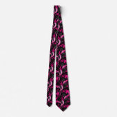 Sharp and Stylish Black and Pink Tie for Men Krawatte (Rückseite)