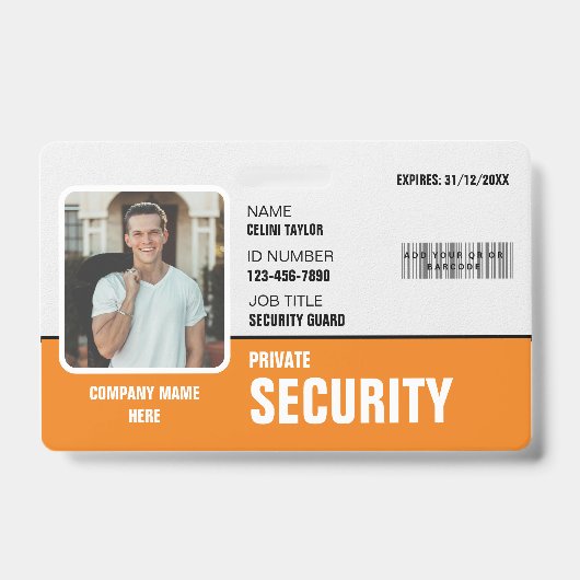 Sharp & Beruflich: Benutzerdefinierte Sicherheitsh Ausweis (Vorderseite)