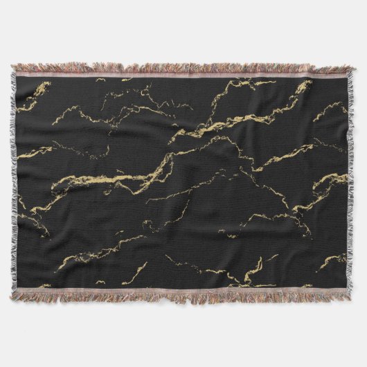 Sharp Black and Gold Marmor Decke (Vorderseite)