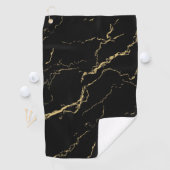 Sharp Black and Gold Marmor Golfhandtuch (Insitu)