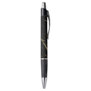 Sharp Black and Gold Marmor Kugelschreiber