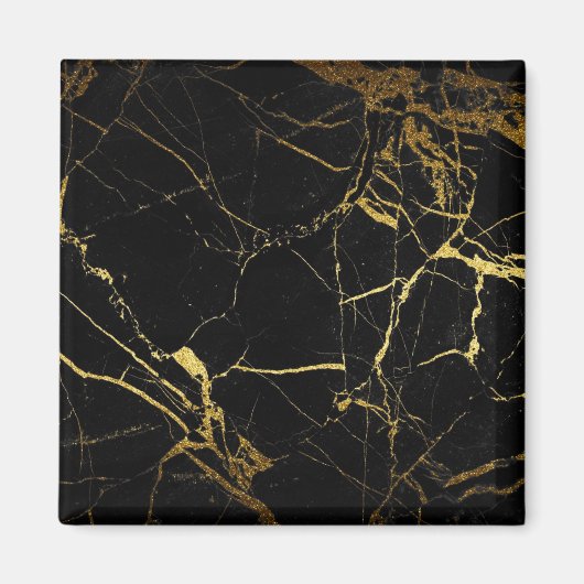 Sharp Black and Gold Marmor Magnet (Vorne)