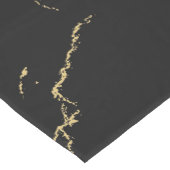 Sharp Black and Gold Marmor Mittelgroßer Tischläufer (Ecke)