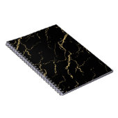 Sharp Black and Gold Marmor Notizblock (Rechte Seite)