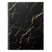 Sharp Black and Gold Marmor Notizblock (Vorderseite)