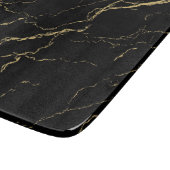 Sharp Black and Gold Marmor Schneidebrett (Ecke)