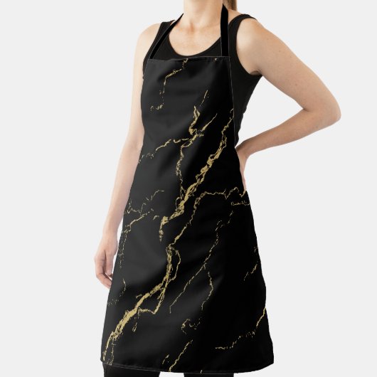 Sharp Black and Gold Marmor Schürze (InSitu)