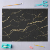 Sharp Black and Gold Marmor Seidenpapier (Basteln)